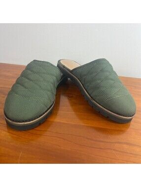 RSVP Olive Green Quilted Mule Clogs Slip-On Shoes Women's Size 5.5 NWOT